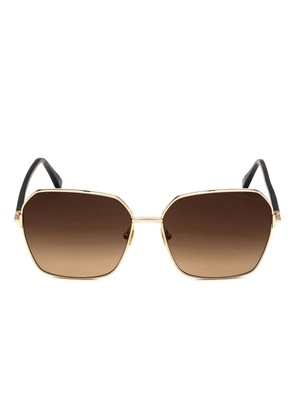 TOM FORD Eyewear Claudia square-frame sunglasses - Gold