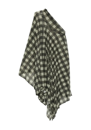 Norma Kamali Midcalf plaid pleated dress - Green