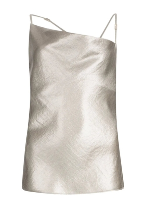 LIU JO laminated-effect crepe top - Silver