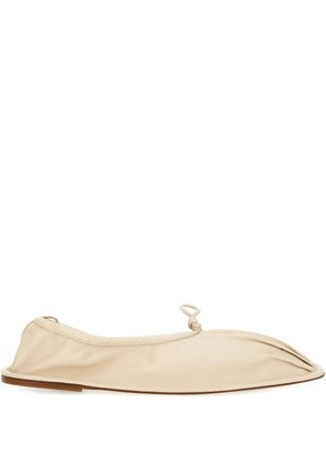 Hereu Puntera gathered ballet flats - Neutrals