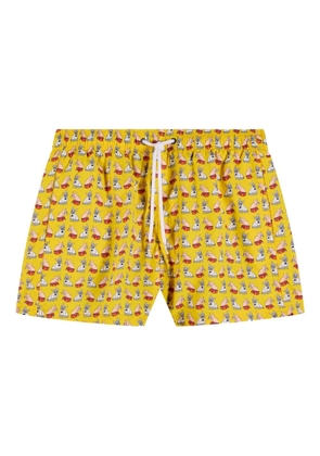 Sundek x Pelo Foundation dog-print swim shorts - Yellow