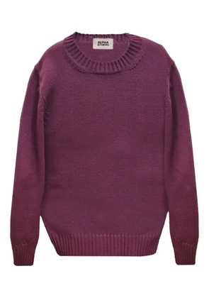 ALPHA STUDIO round-neck wool sweater - CILIEGIA
