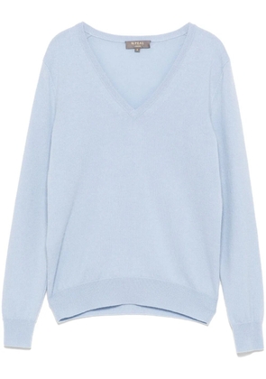 N.Peal Phoebe V neck jumper - Blue