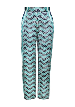 Casablanca silk-satin trousers - Blue