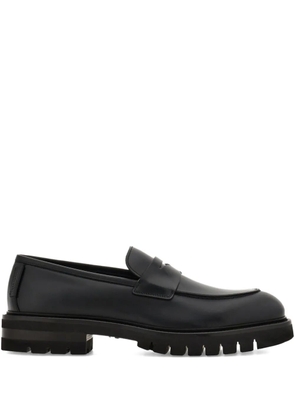 Ferragamo saddle-strap penny loafers - Black