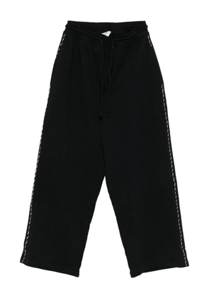 Glass Cypress cotton wide-leg trousers - Black