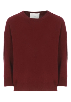 Vanisè ribbed-trim crew-neck sweater - Red