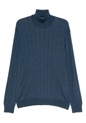 Gran Sasso ribbed turtleneck top - Blue