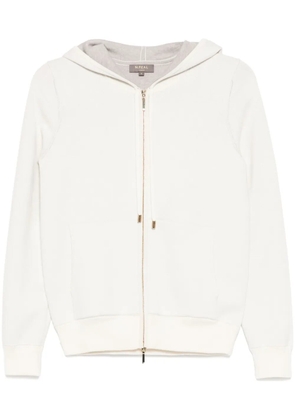 N.Peal double faced hoodie - White