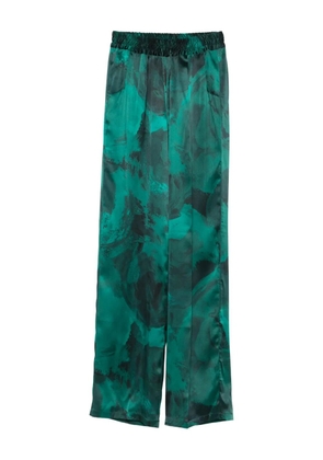 Kiton printed silk trousers - Green