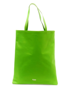 LA ROSE logo detail leather tote bag - Green