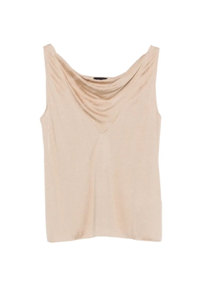 Giorgio Armani V-neck sleeveless top - Neutrals