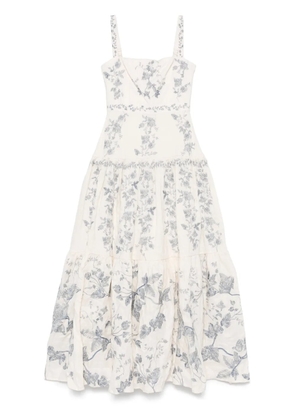 Agua By Agua Bendita Lima Bougainvillea maxi dress - White