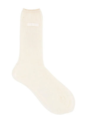 Antipast bow-embellished ribbed socks - Neutrals
