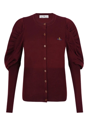 Vivienne Westwood ruched buttoned cardigan - Red