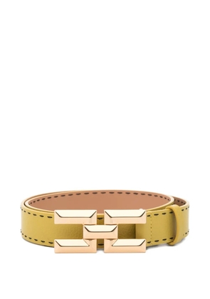 Elisabetta Franchi logo-buckle leather belt - Yellow