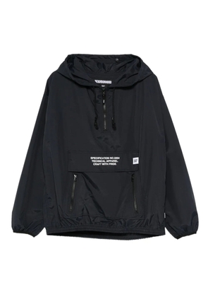 Neighborhood logo-print hooded jacket - Black