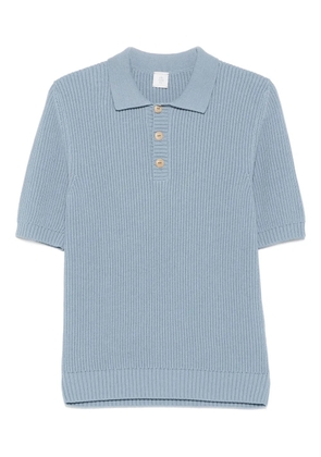 Eleventy ribbed cotton polo shirt - Blue