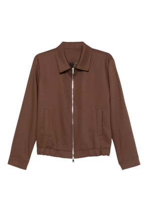 Costumein zip-front shirt jacket - Brown