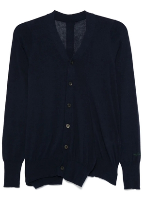 Yohji Yamamoto V-neck cardigan - Blue