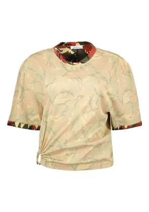 Rabanne camouflage-print T-shirt - Neutrals