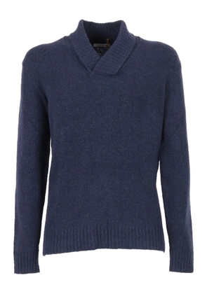 Kangra shawl-collar sweater - Blue