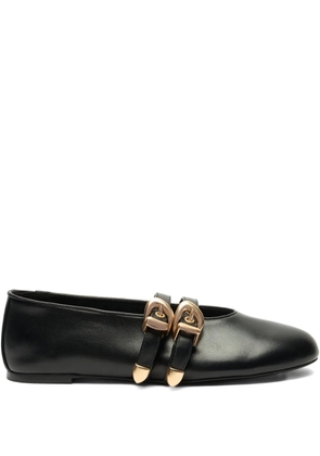 Stuart Weitzman Maeve 35 buckle-strap slingback ballerinas - Black