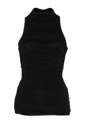 Amen turtleneck ruched top - Black