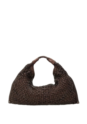 Campomaggi woven leather shoulder bag - Brown