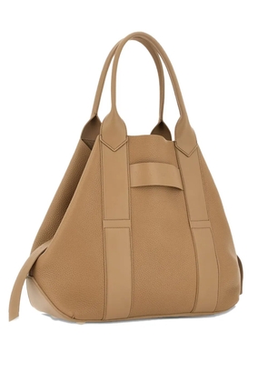 Hogan medium Script leather tote bag - Brown