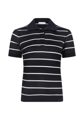 Max Mara striped collared T-shirt - Blue