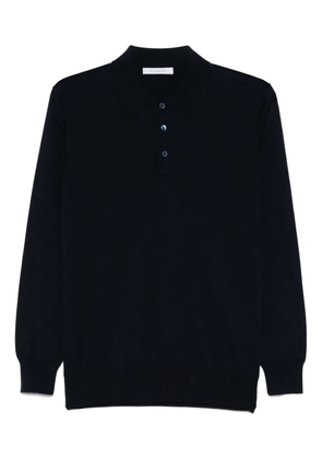 Cruciani fine-ribbed polo shirt - Blue
