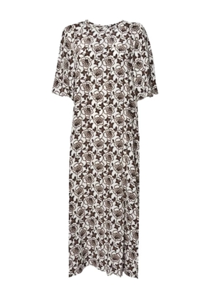 Weekend Max Mara floral-print short-sleeve midi dress - Brown
