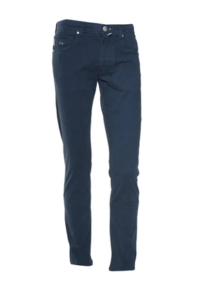 Sartoria Tramarossa embroidered-logo trousers - Blue