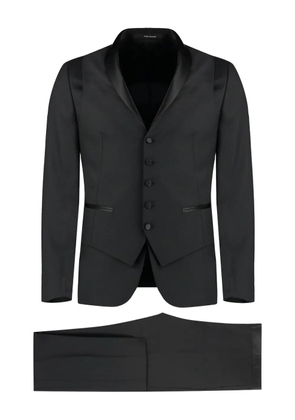 Tagliatore shawl-collar single-breasted suit - Black