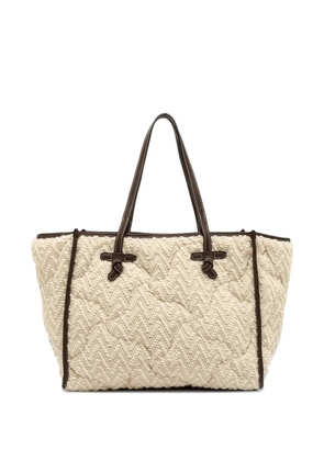 GIANNI CHIARINI chevron-quilted tote bag - Neutrals