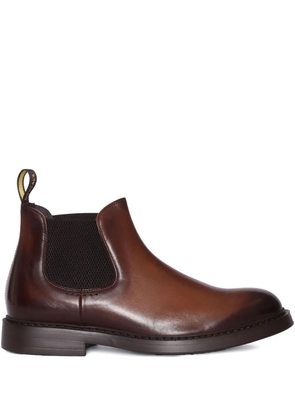 Doucal's elasticated-panel chelsea boots - Brown