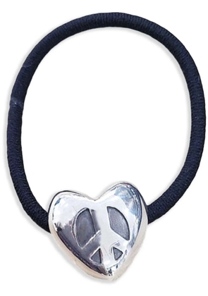 Readymade heart-shaped hair tie - Black