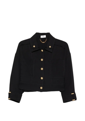 Elisabetta Franchi buttoned cropped jacket - Black