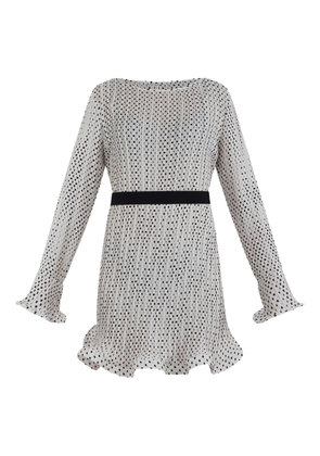 SIMONA CORSELLINI polka-dot mini dress - Neutrals