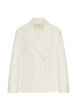 Max Mara double-breasted crêpe jacket - White