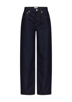 LouLou de Saison Samur five-pocket logo-patch jeans - Blue