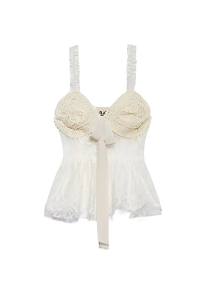 Aniye By ruffled lace top - White