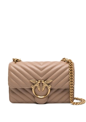 PINKO Love Birds quilted shoulder bag - Brown