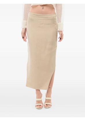 Givenchy asymmetric silk skirt - Neutrals
