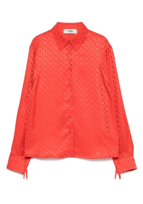 FENDI FF-jacquard shirt - Red