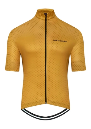 Café du cycliste polka-dot print short-sleeve T-shirt - Yellow