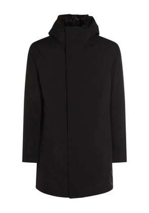 Montecore hooded concealed-zip coat - Black