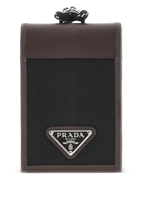 Prada Speedrock logo-plaque cardholder - Black