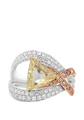 HYT Jewelry rose-shape diamond cocktail ring - Silver